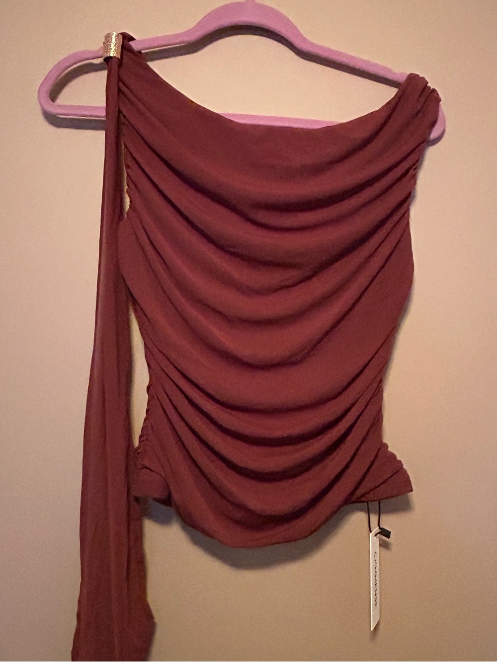 COMMENSE NWT Off Shoulder Top with Metal Decor